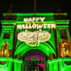 Blenheim Palace illuminated for Halloween