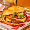 Cheeseburger with toppings