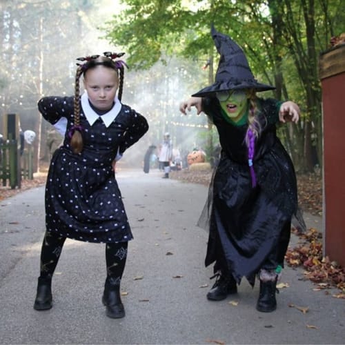 Children in Halloween costumes at Lightwater Valley