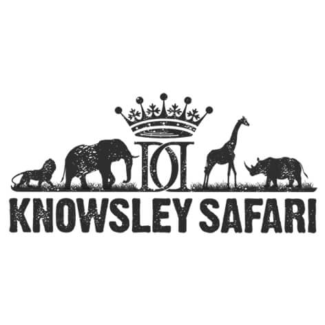 knowsley safari park logo negative
