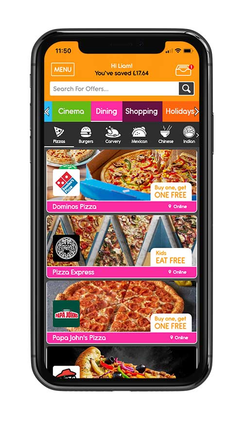 dining listing page new kids pass app