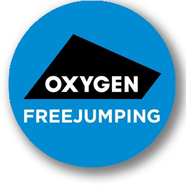 oxygen freejumping logo badge