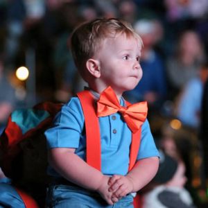 Young child watching Be Like Blippi Tour