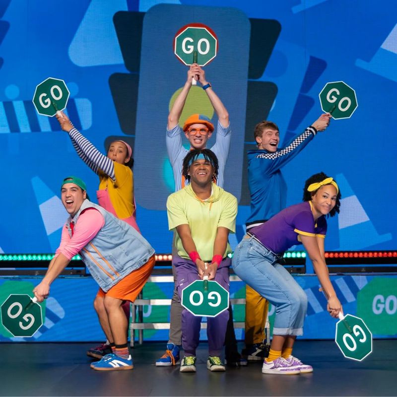 Be Like Blippi Tour cast on stage
