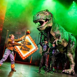 T Rex puppet in Dinosaur World Live