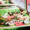 Grinch-themed afternoon tea on the London bus tour