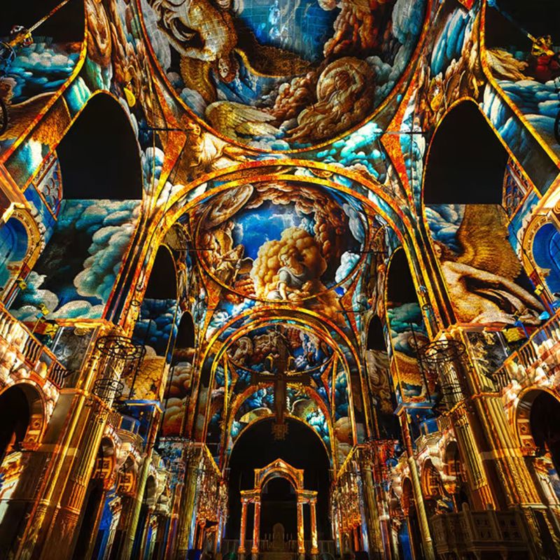 Westminster Cathedral illuminated by LUMINISCENCE