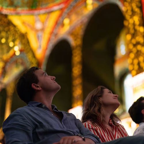 Visitors experiencing LUMINISCENCE at Westminster Cathedral