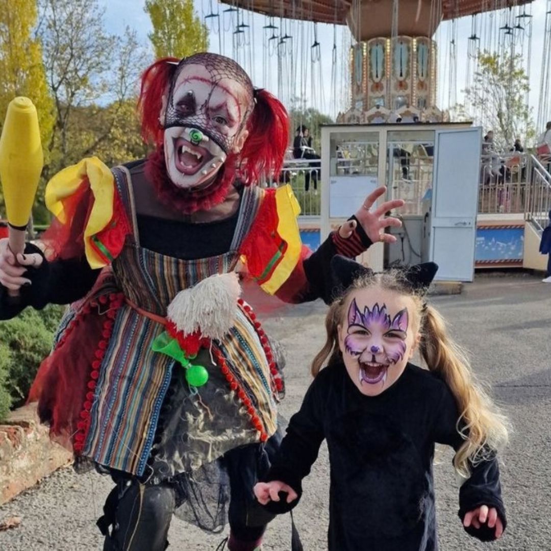 Frightwater Valley Halloween characters at Lightwater Valley