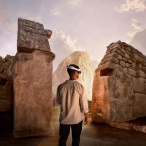 Machu Picchu temple exploration in virtual reality