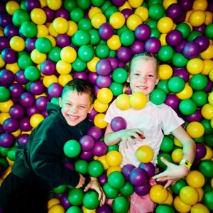 Soft play ball pit at Out of Bounds