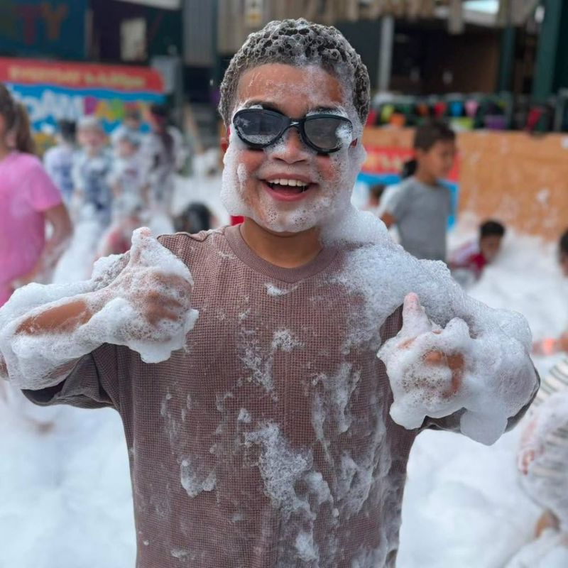 Foam party fun at PLAY@ Lower Drayton Farm