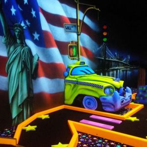 Glo-Golf course at Riverside Activity Zone