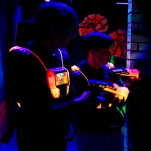 Children playing Laser Tag at Riverside Activity Zone