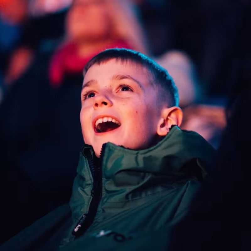 Child watching Sky Kingdom in Bristol