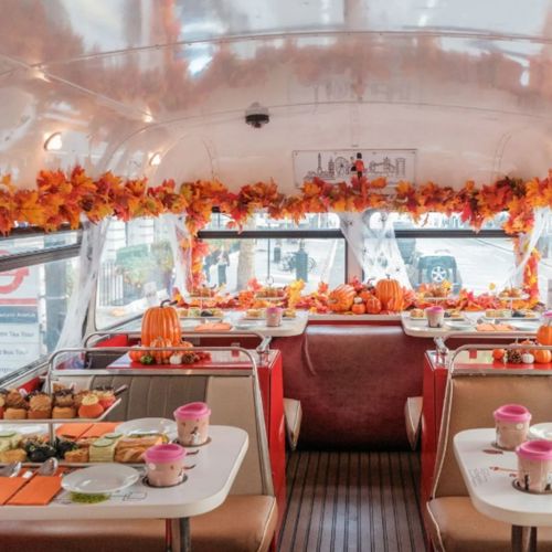 Halloween afternoon tea bus tour in London