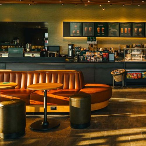Starbucks Café Interior and Seating Area