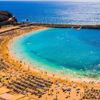 Tenerife golden beach and turquoise sea