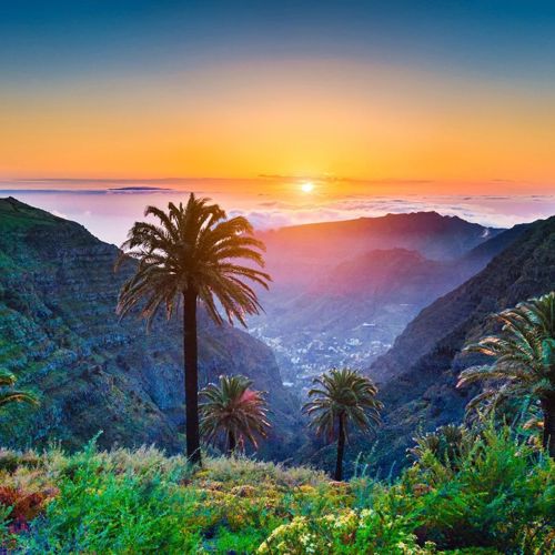 Canary Islands mountain sunset