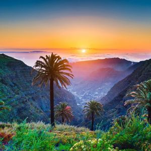 Canary Islands mountain sunset