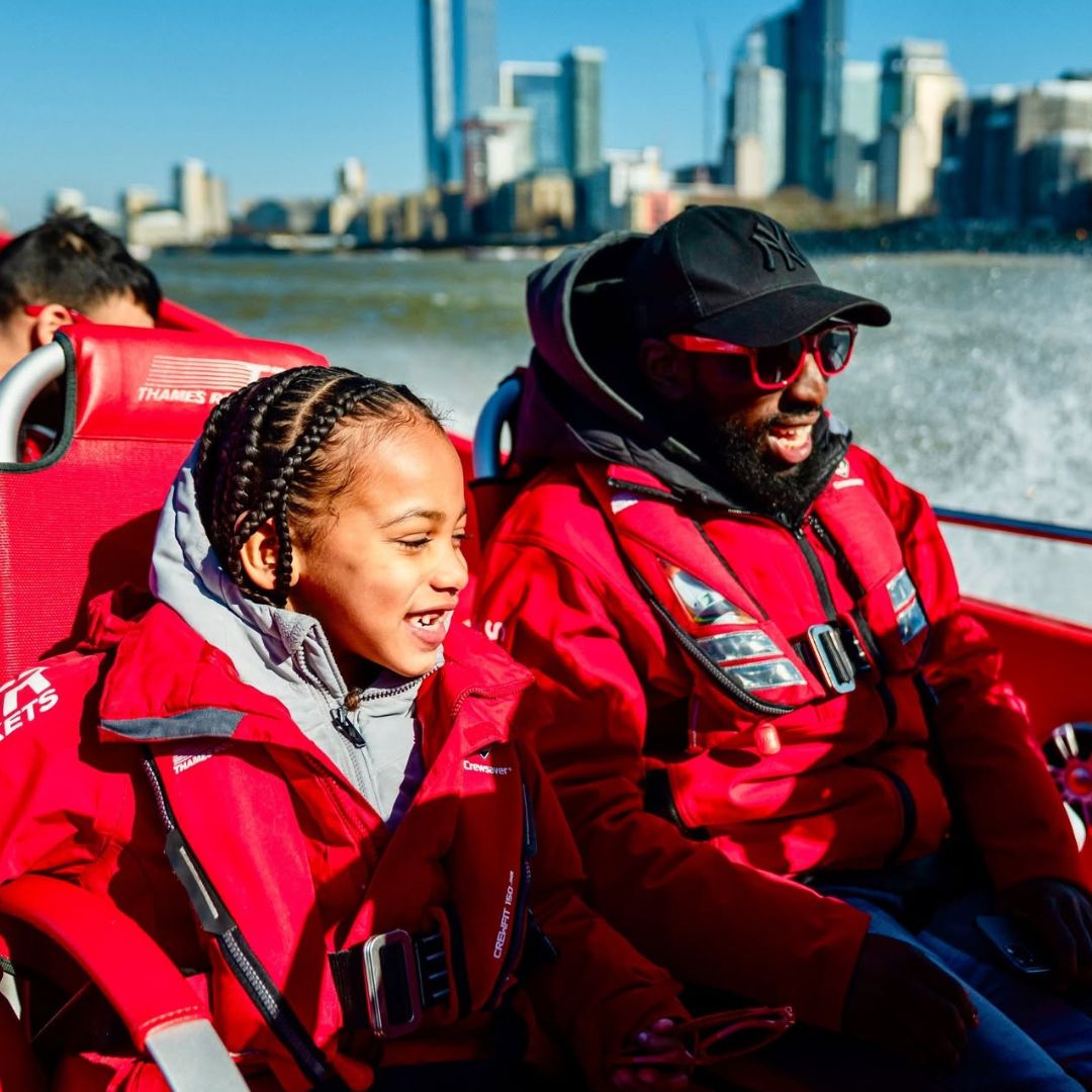 Thames Rockets speedboat on the River Thames