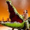 Enormous Crocodile puppet in family theatre show