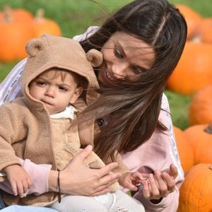 Family pumpkin picking at Watermouth Castle