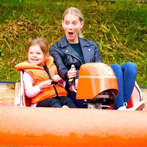 Family enjoying a ride at Wheelgate Park