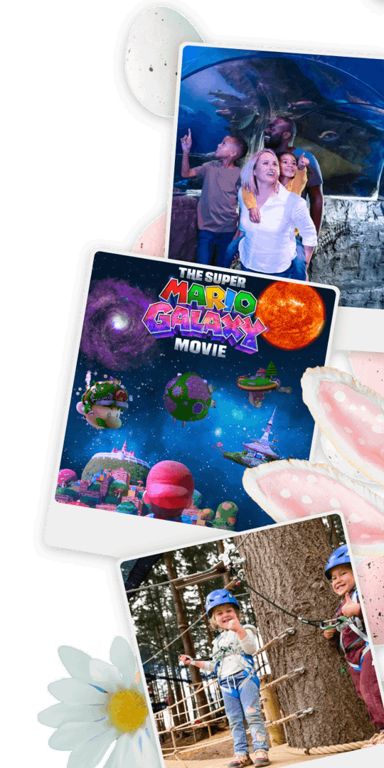 Hero banner containing imagery for cinema deals and snacks